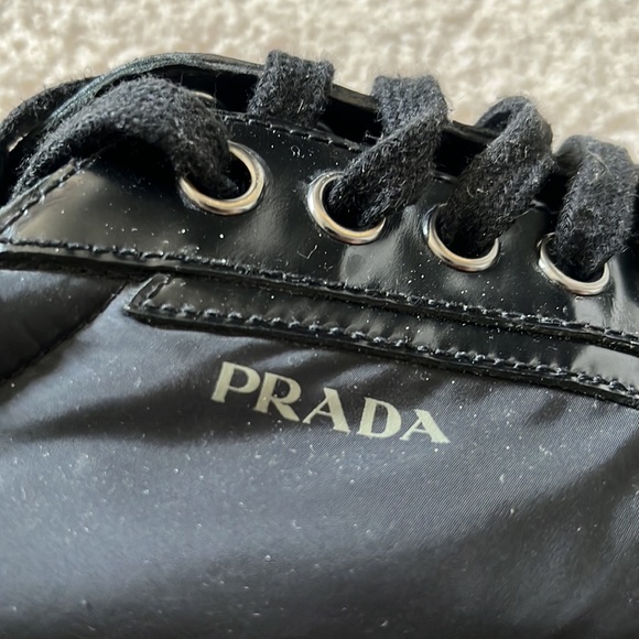 Prada Sneakers in Nylon with Leather Trim - Picture 6 of 9